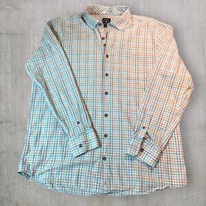 Johnnie-O Top Shelf Shirt XL Multicolor Plaid Luxury Cotton Long Sleeve L/S